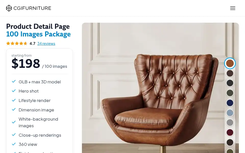 Screenshot of cgifurniture.com