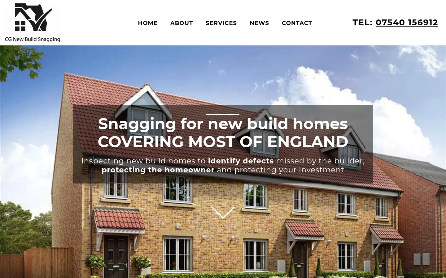Screenshot of cgnewbuildsnagging.co.uk