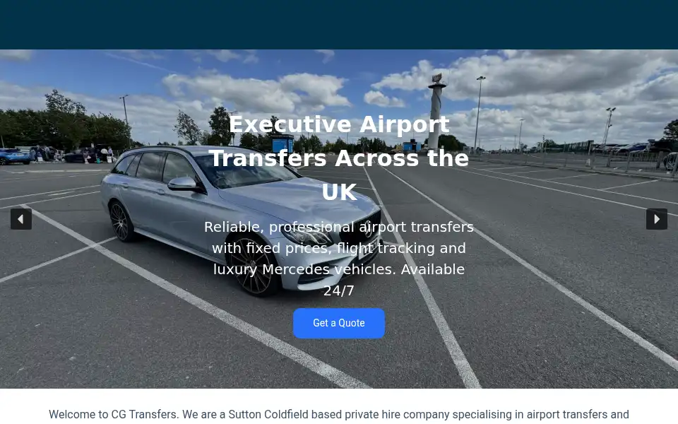 Screenshot of cgtransfers.co.uk