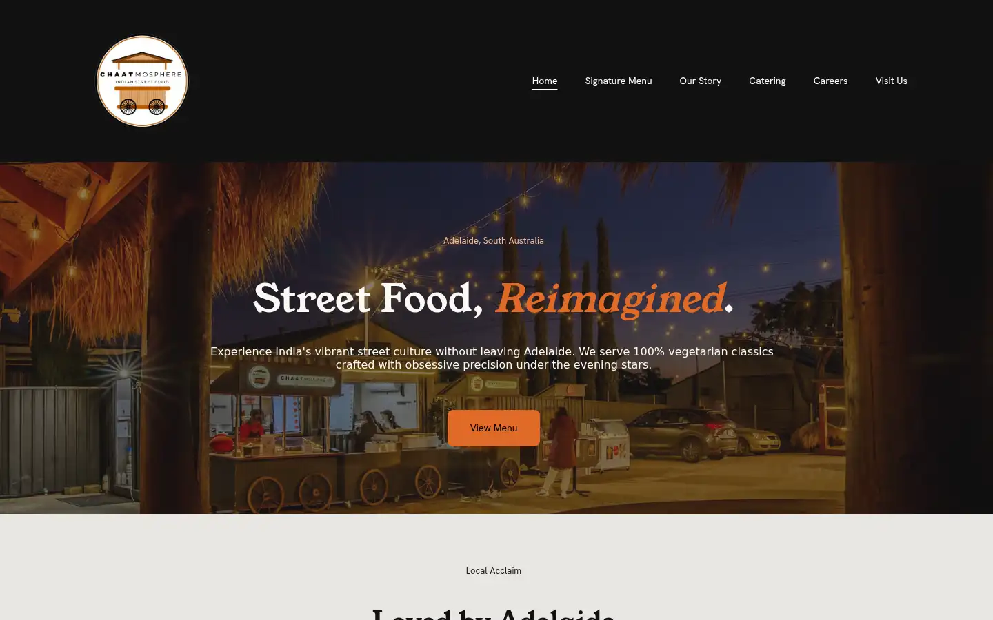 Screenshot of chaatmosphere.com.au