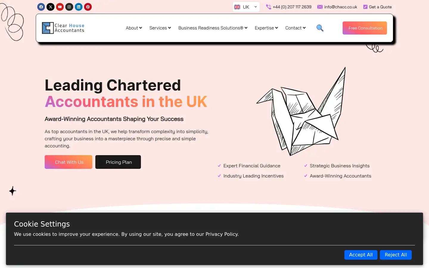 Screenshot of chacc.co.uk