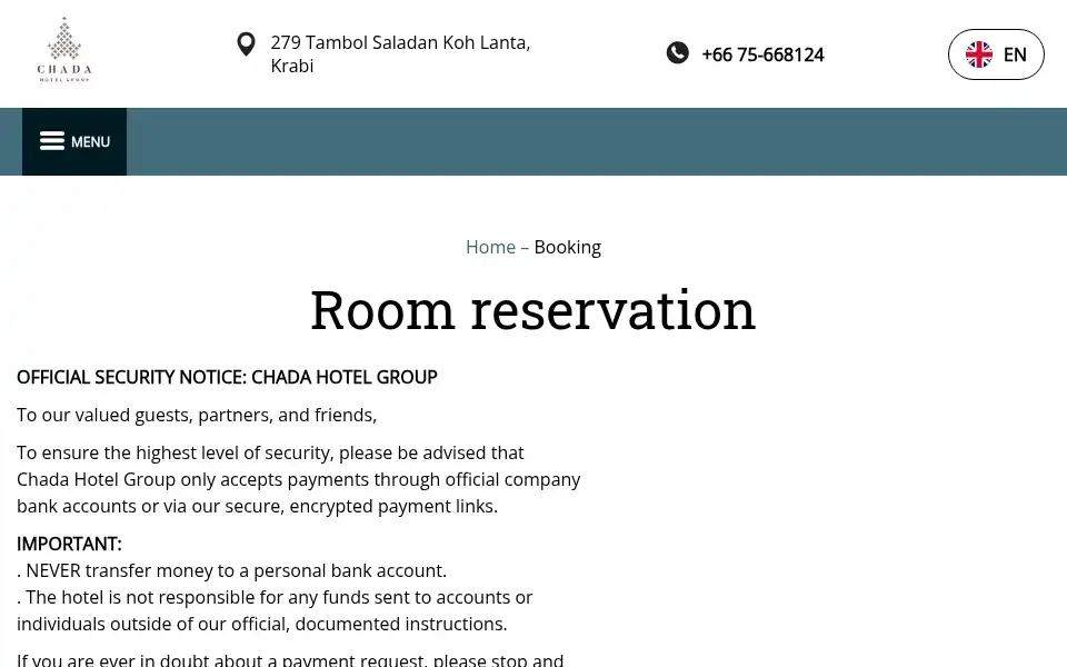 Screenshot of chadabeach-lanta.com