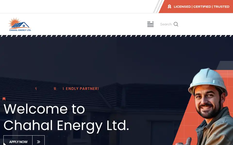 Screenshot of chahalenergy.co.uk