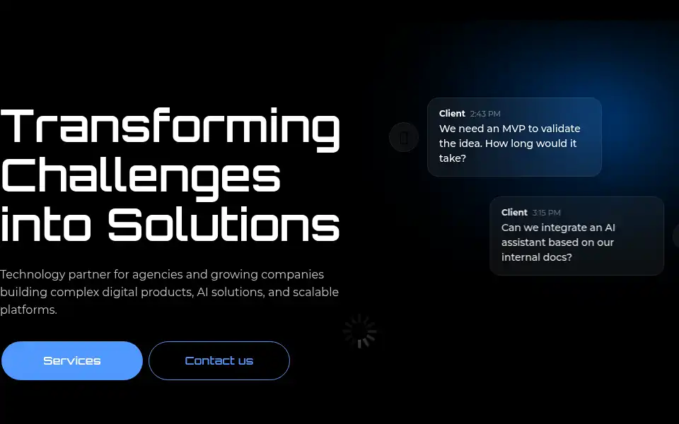 Screenshot of chainweb.solutions