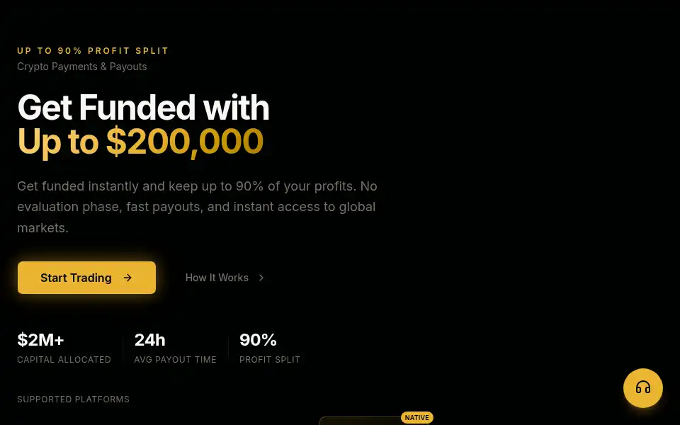 Screenshot of chainyxfunded.com