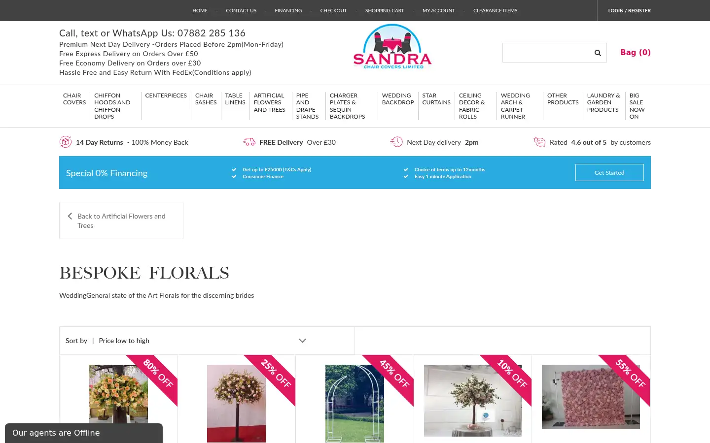 Screenshot of chaircover4wedding.co.uk