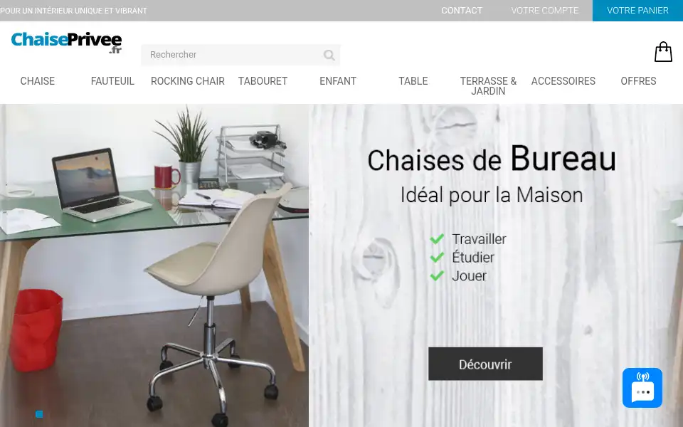 Screenshot of chaiseprivee.fr