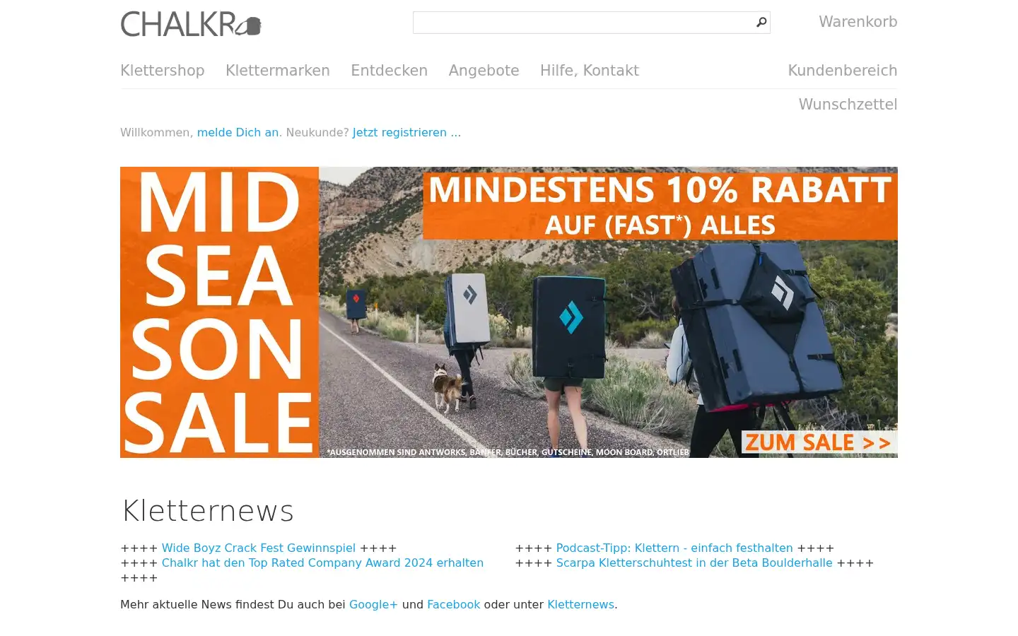Screenshot of chalkr.de