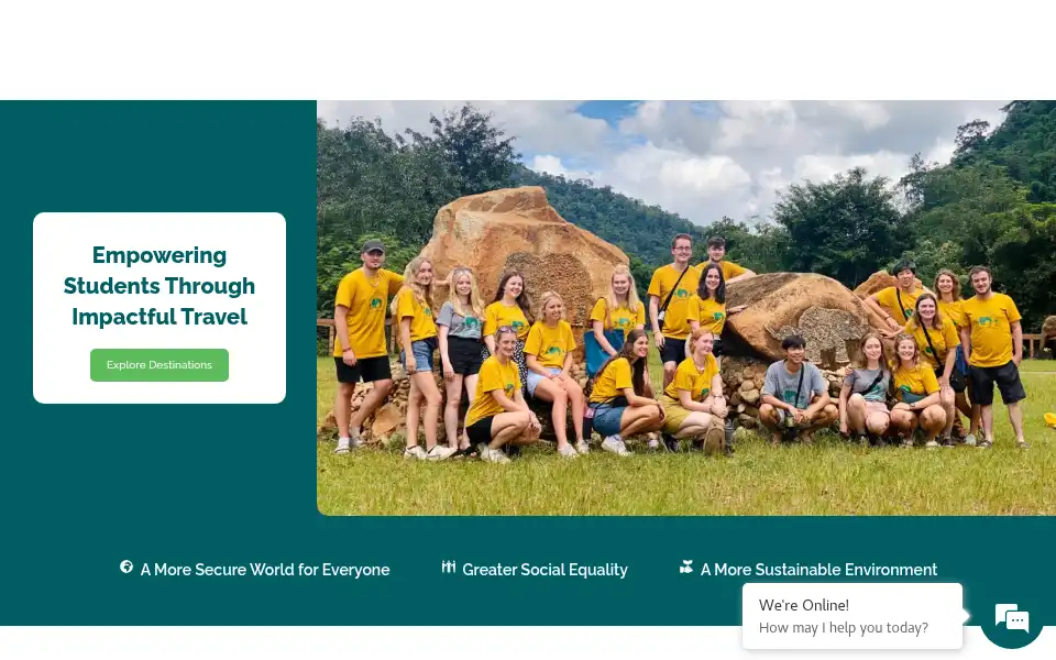 Screenshot of challengesabroad.co.uk