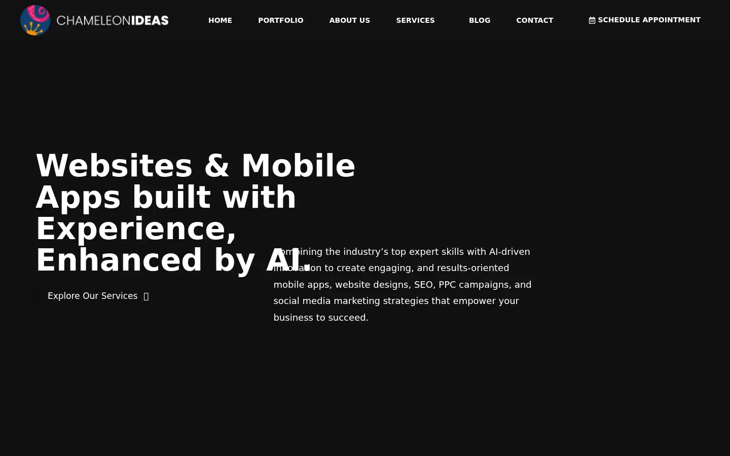 Screenshot of chameleon-ideas.com