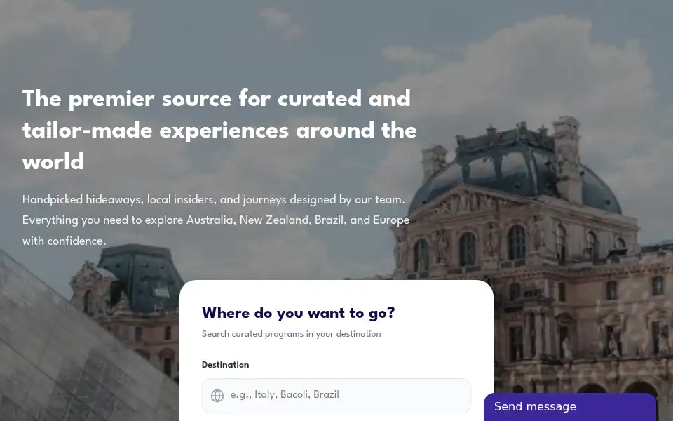 Screenshot of chameleontravelshop.com