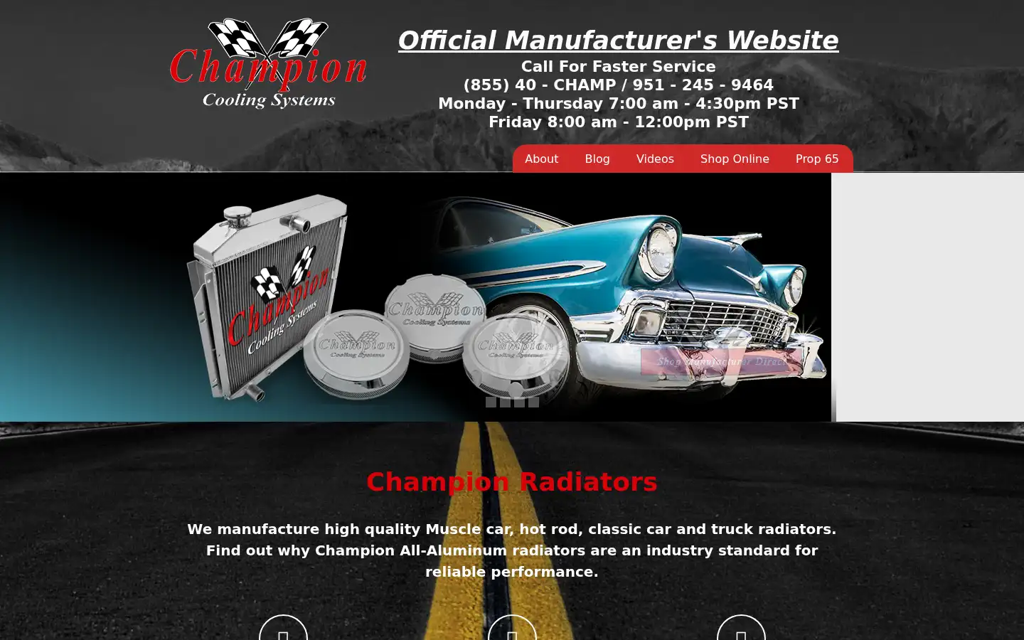 Screenshot of championcooling.com