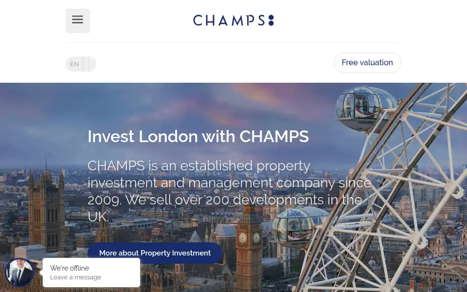 Screenshot of champs.co.uk