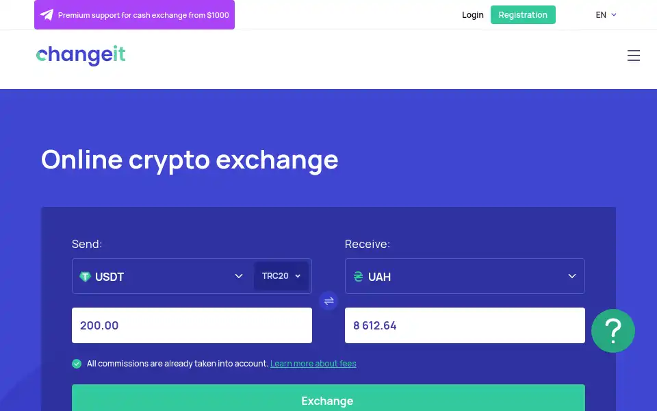 Screenshot of changeit.com.ua