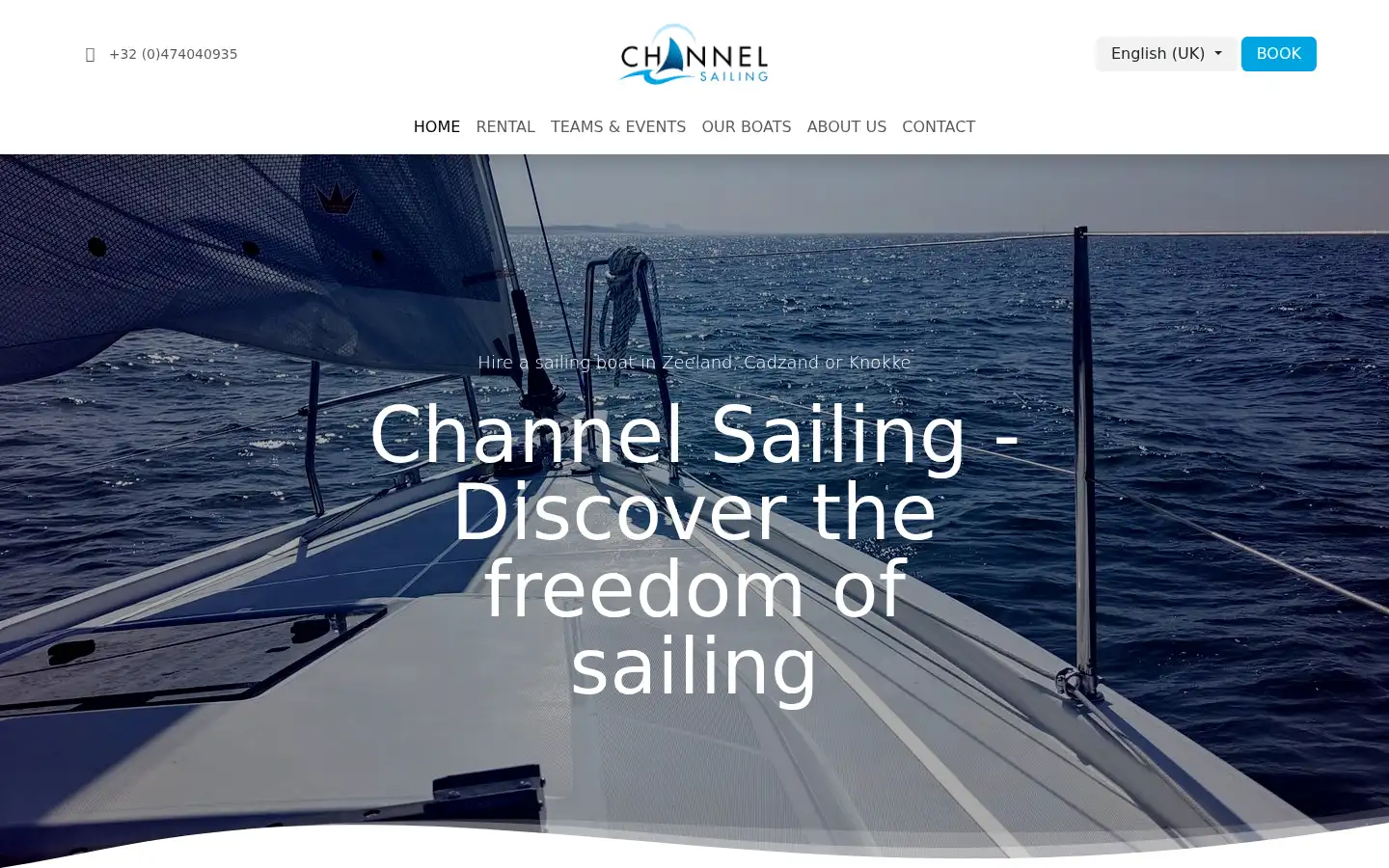 Screenshot of channelsailing.be