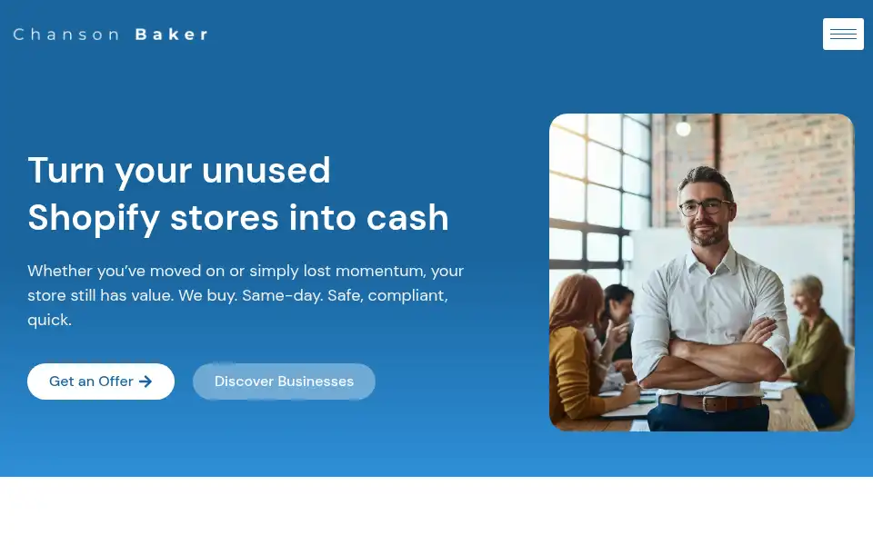 Screenshot of chansonbaker.com