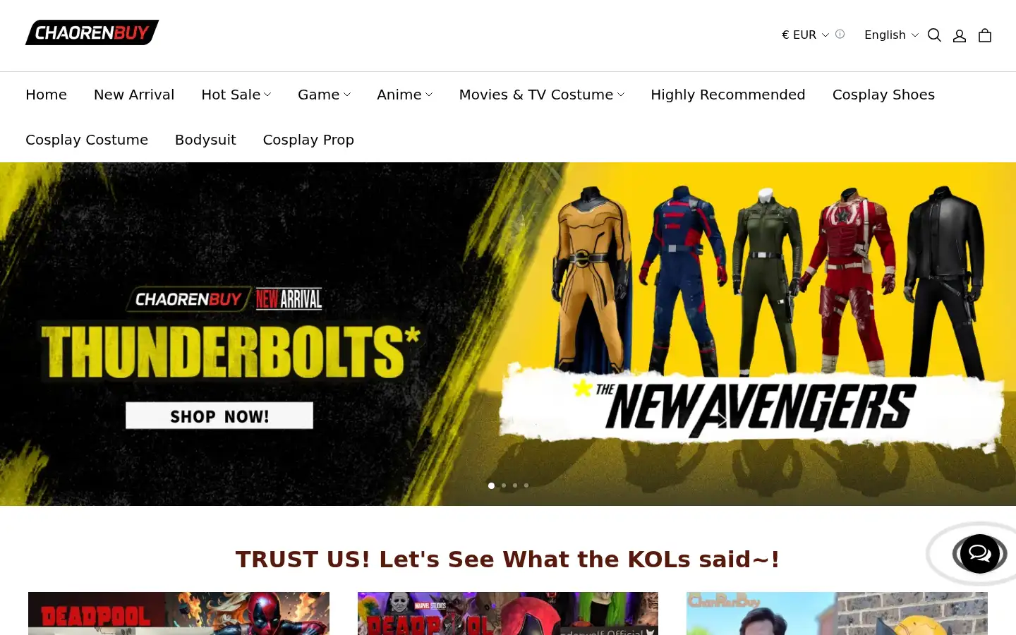 Screenshot of chaorenbuy.com
