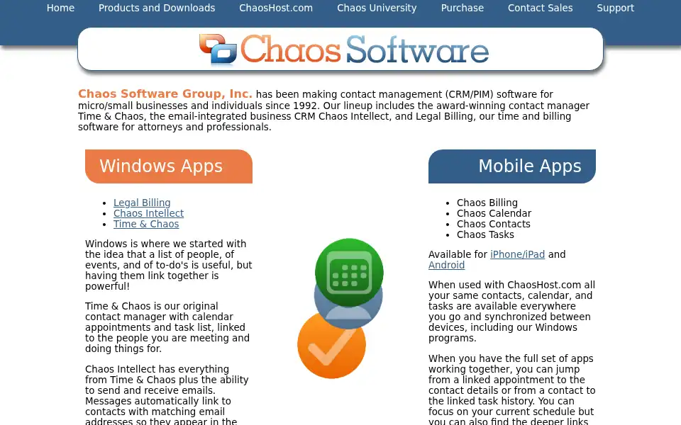 Screenshot of chaossoftware.com