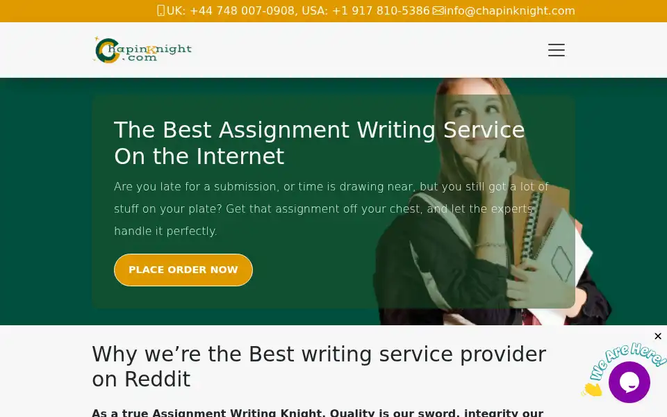 Screenshot of chapinknight.com