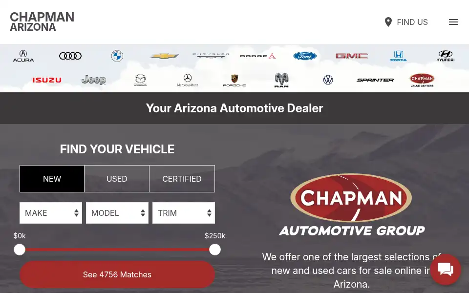 Screenshot of chapmanaz.com