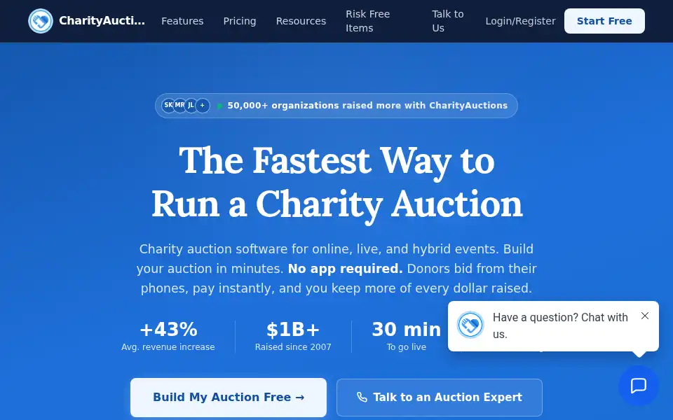 Screenshot of charityauctionstoday.com