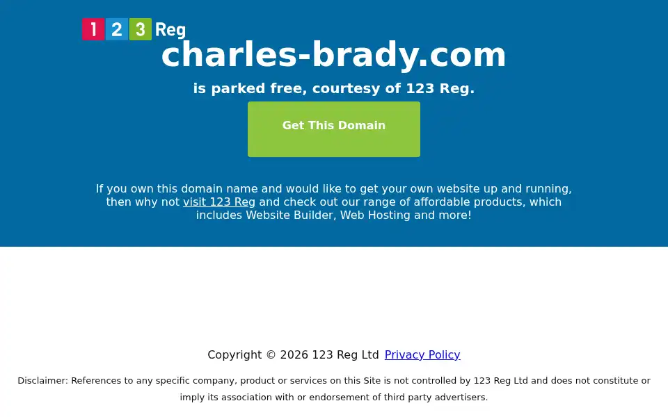 Screenshot of charles-brady.com