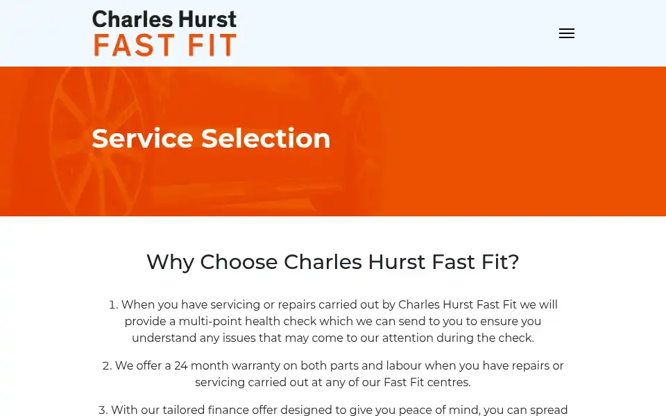 Screenshot of charleshurstfastfit.com