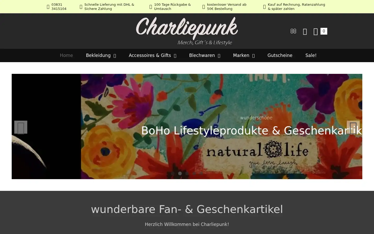 Screenshot of charliepunk.de