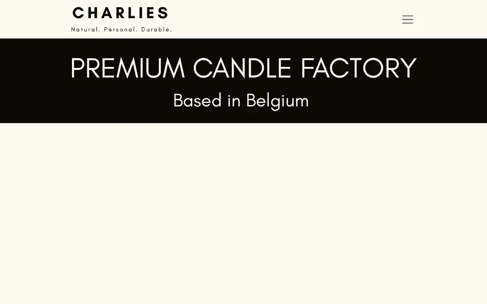 Screenshot of charliescandles.com