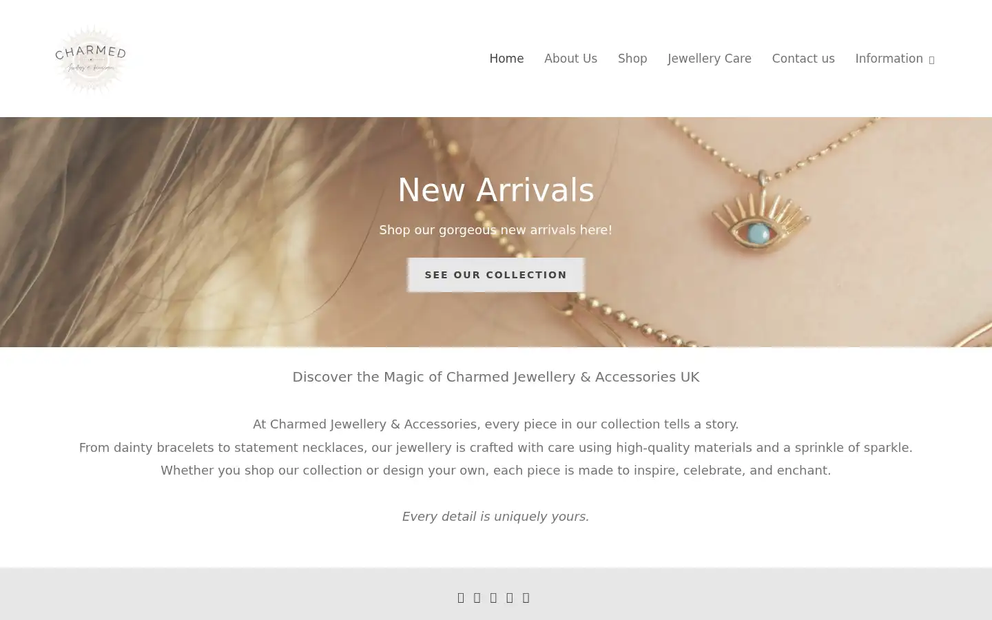 Screenshot of charmedjewellery.uk