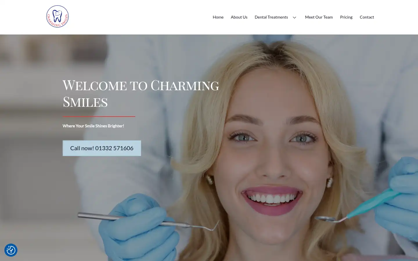 Screenshot of charmingsmiles.co.uk