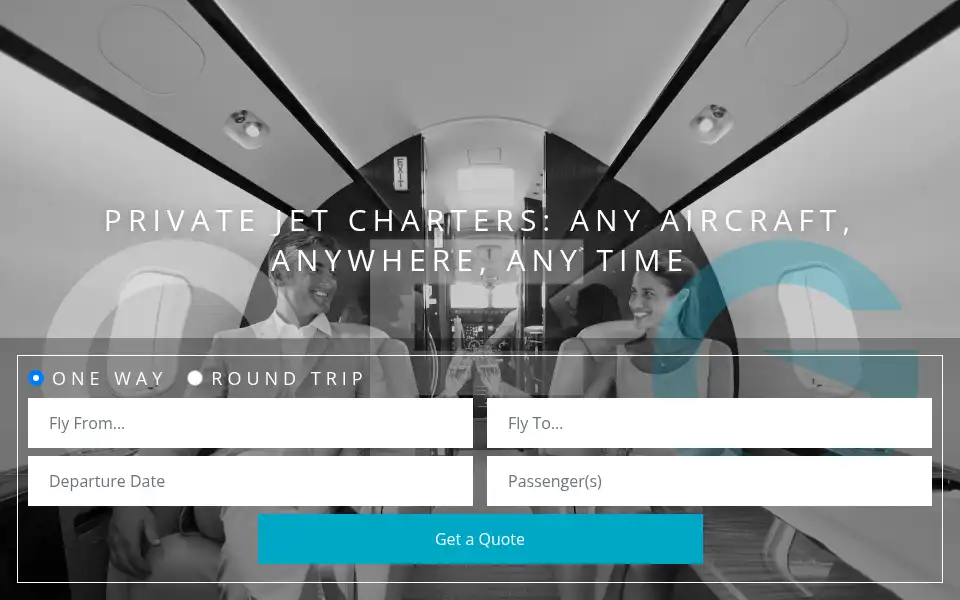 Screenshot of charterflightgroup.com