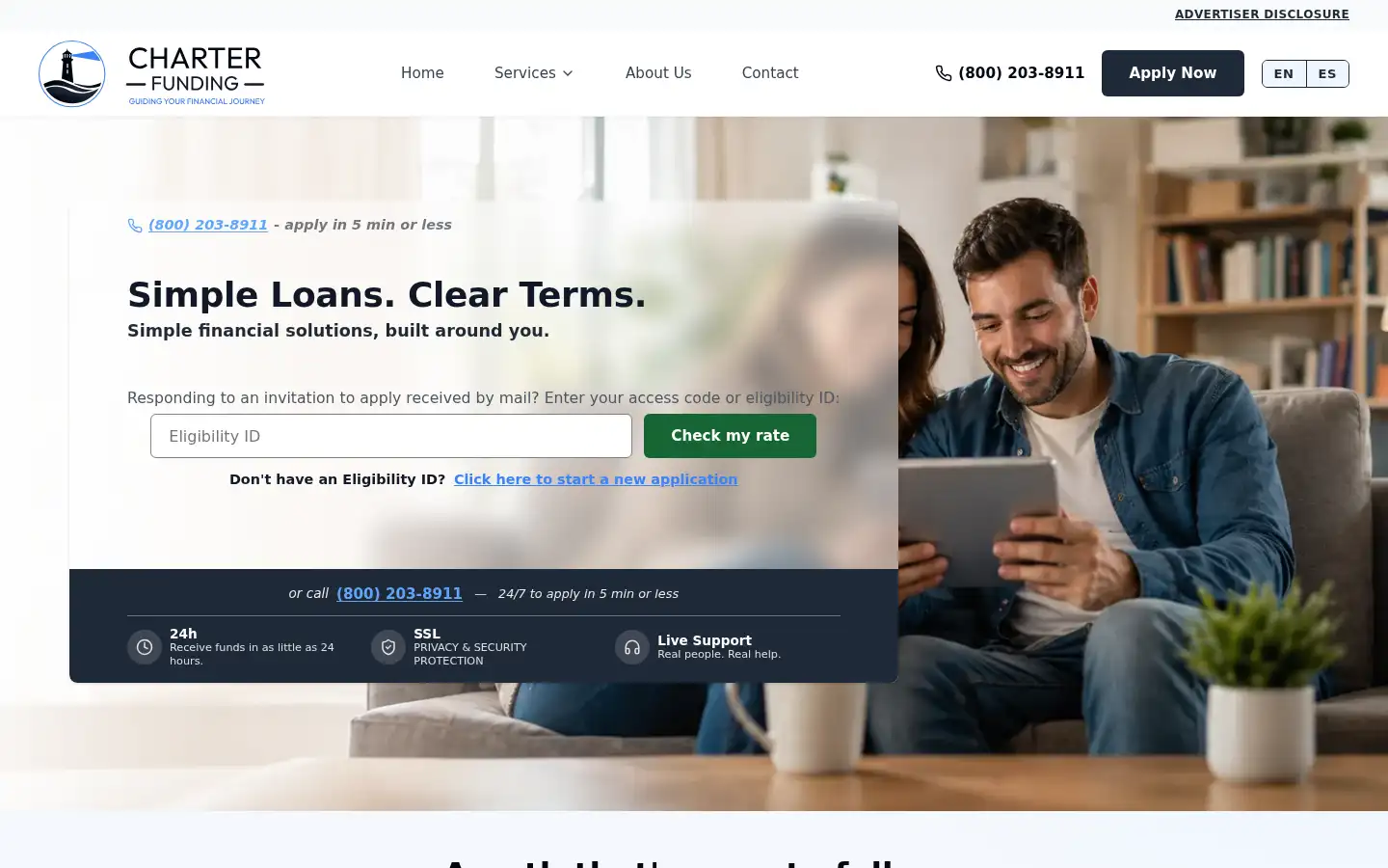Screenshot of charterfunding.com