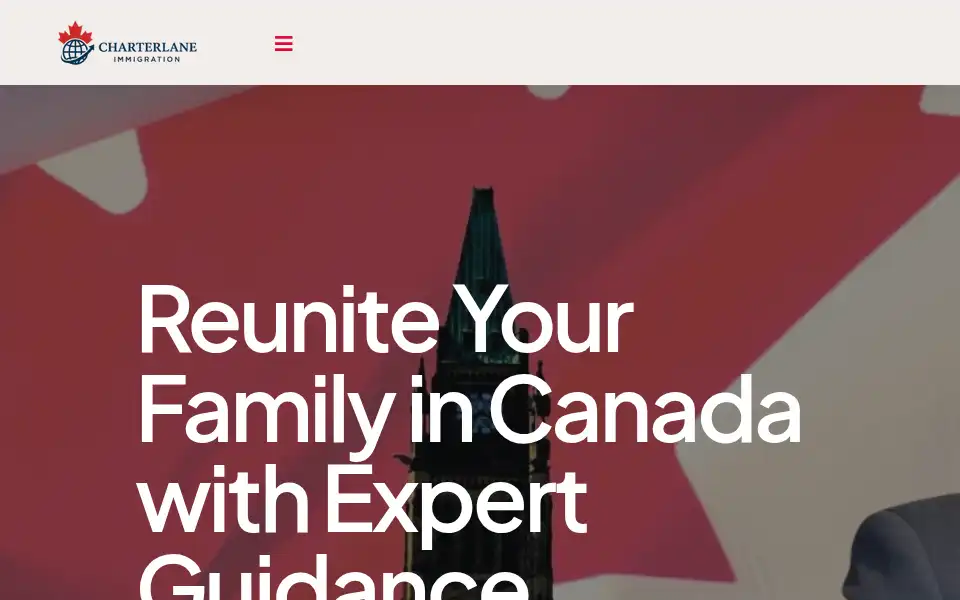Screenshot of charterlaneimmigration.com
