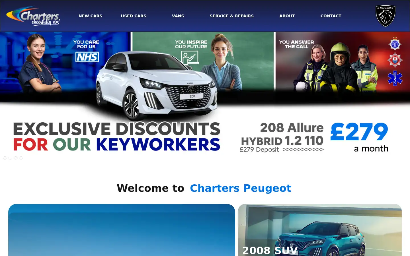 Screenshot of charterspeugeot.com