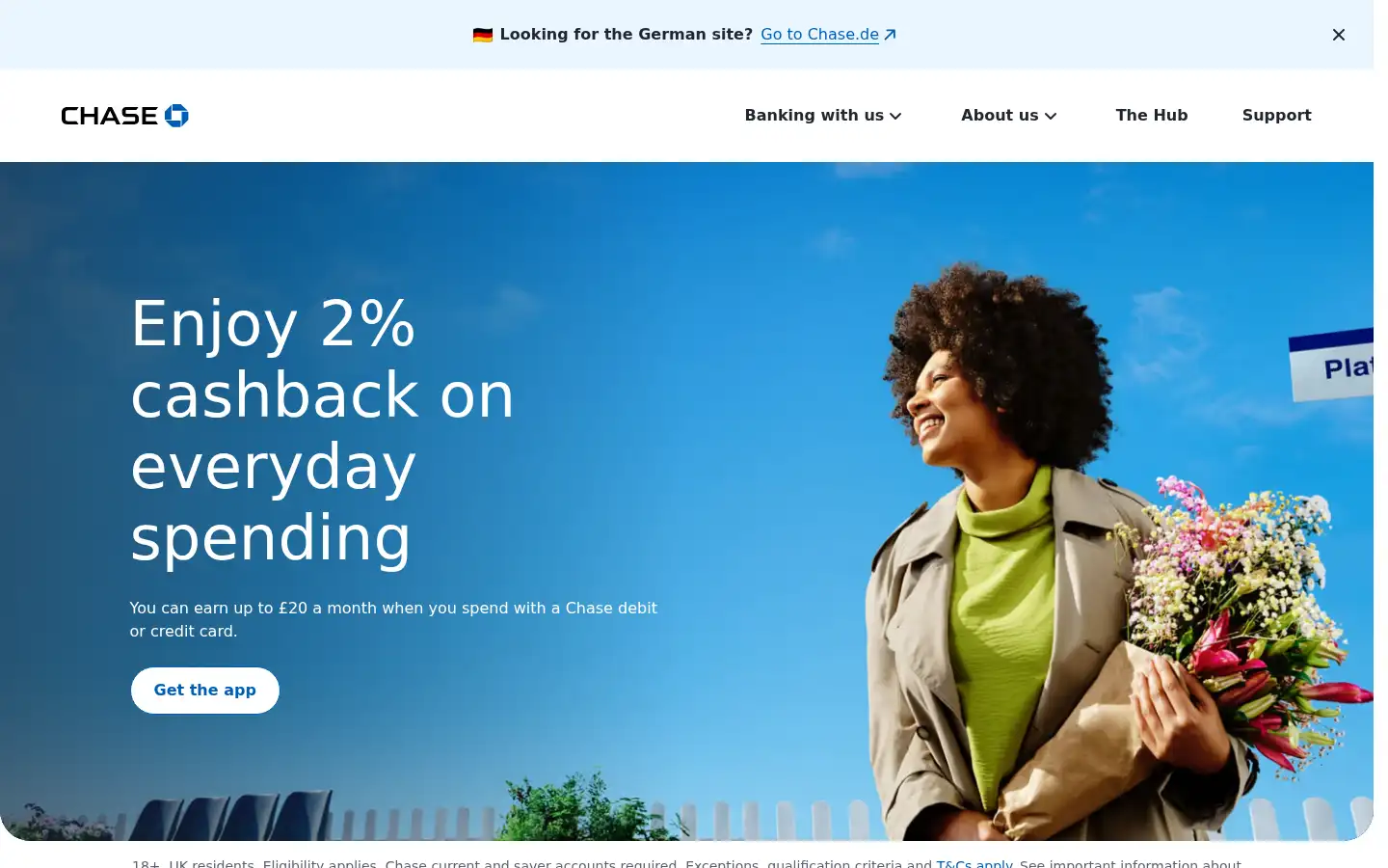 Screenshot of chase.co.uk