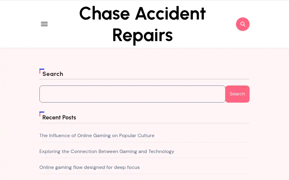 Screenshot of chaseaccidentrepairs.co.uk