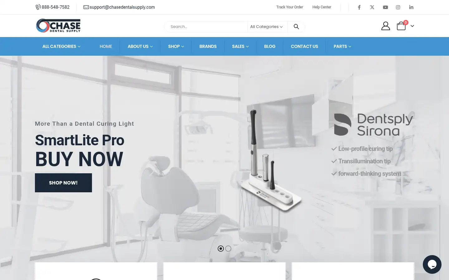 Screenshot of chasedentalsupply.com