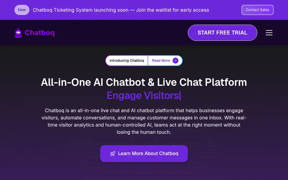 Screenshot of chatboq.com