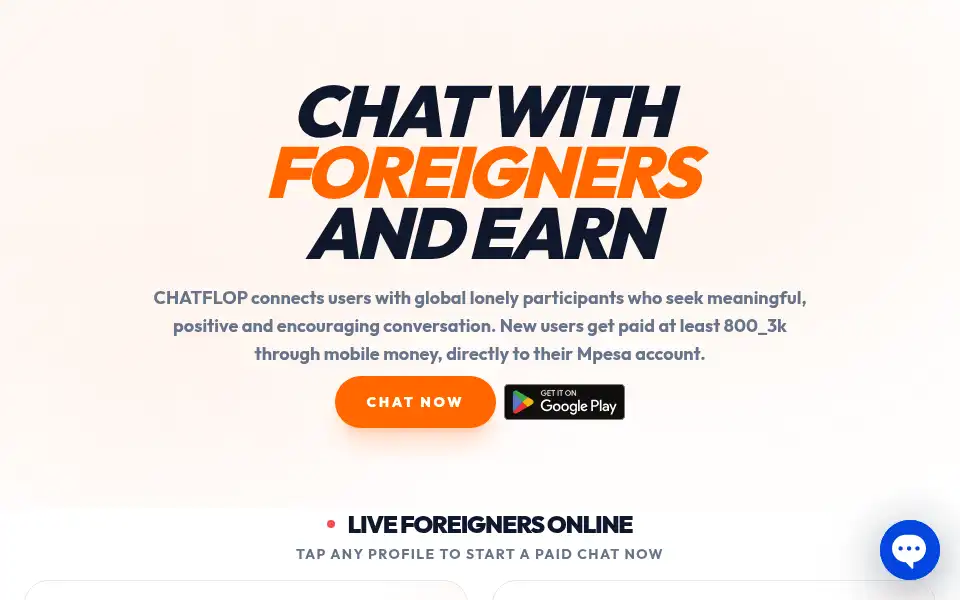 Screenshot of chatflop.com