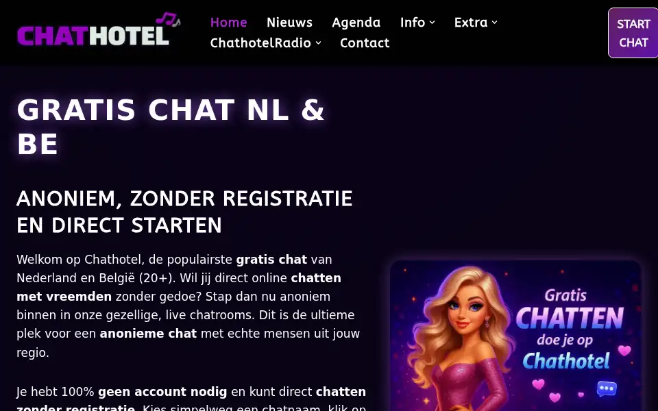 Screenshot of chathotel.nl