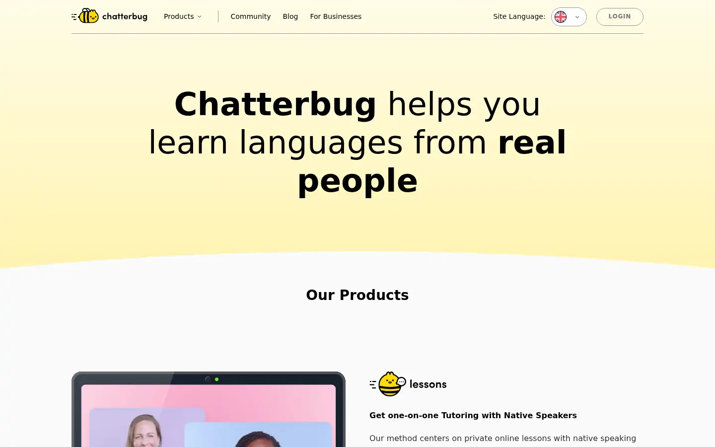 Screenshot of chatterbug.com