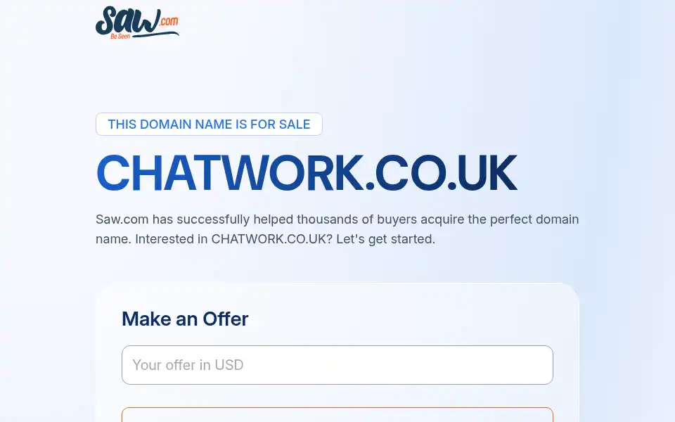 Screenshot of chatwork.co.uk