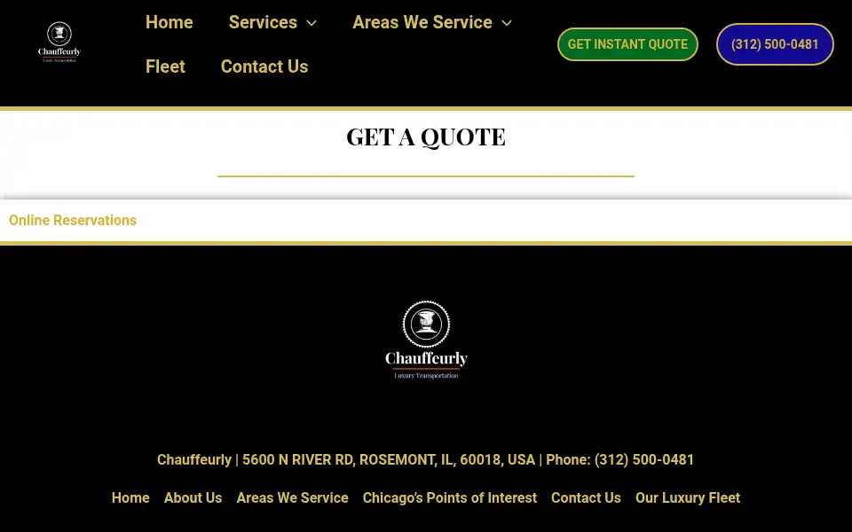 Screenshot of chauffeurlyservices.com