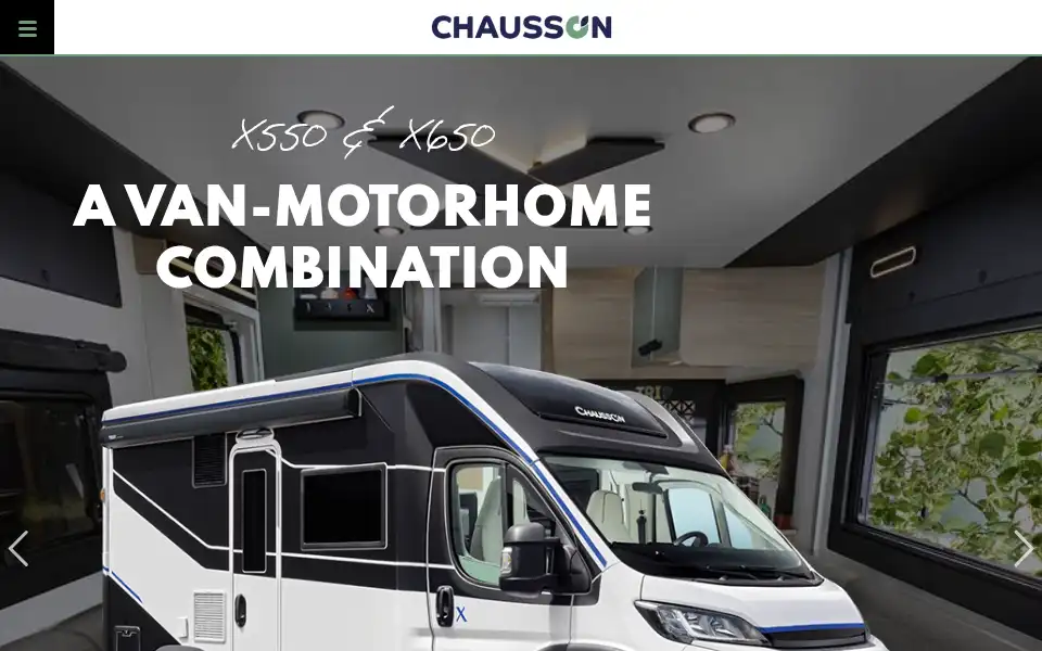 Screenshot of chausson-motorhomes.com