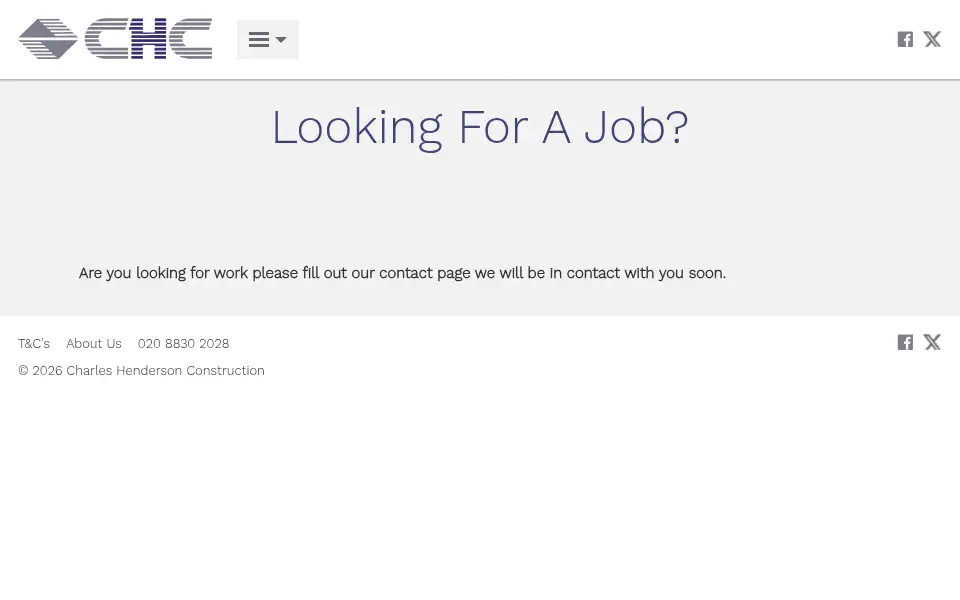 Screenshot of chcbuild.co.uk