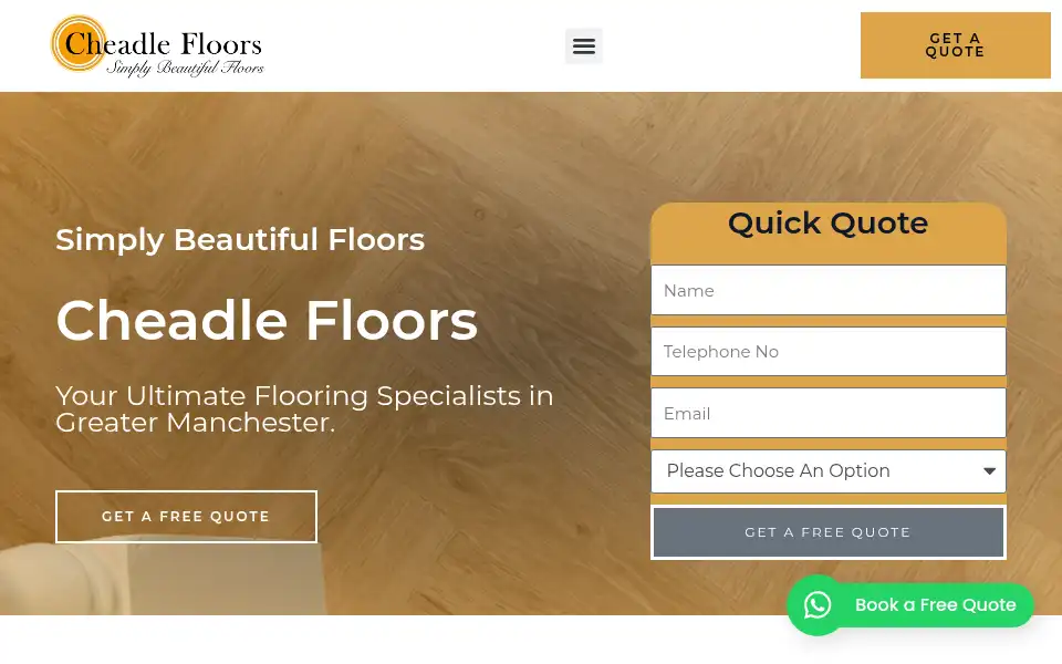 Screenshot of cheadlefloors.co.uk