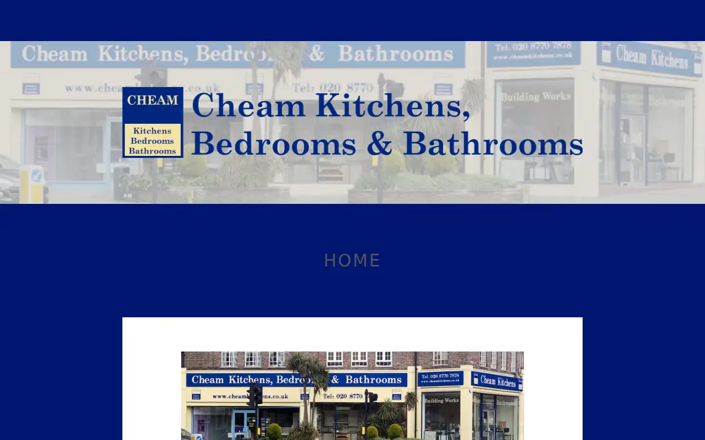 Screenshot of cheamkitchens.co.uk