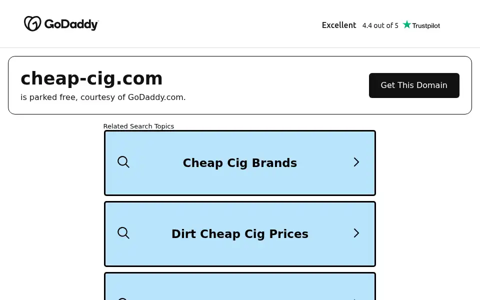 Screenshot of cheap-cig.com