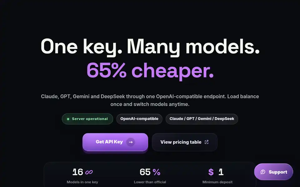 Screenshot of cheapai.netlify.app